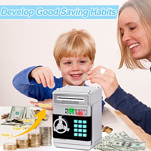 Refasy Piggy Bank Cash Coin Can ATM Bank Electronic Coin Money Bank for Kids-Hot Gift