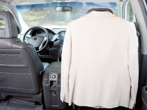 Maxsa 20022 Car Butler Shirt Suit Jacket OverCoat Rekel Rack Hanger for Car Seat Headrest, Premium Solid Wood & Metal,Brown