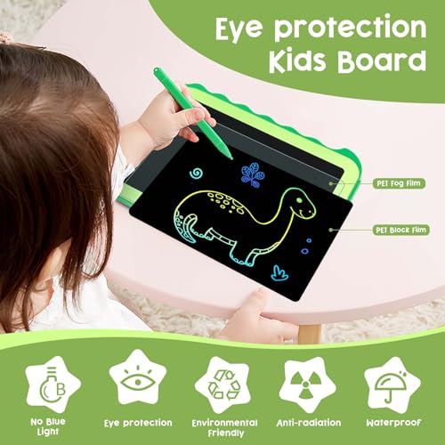Teriph LCD Writing Tablet for Kids, Colorful Toddlers Toys Drawing Board, Educational Kid Toys, Doodle Pad Dinosaur Toys for 2 3 4 5 6 7 8 Year Old Boys Girls Christmas Birthday Gifts,8.5inch