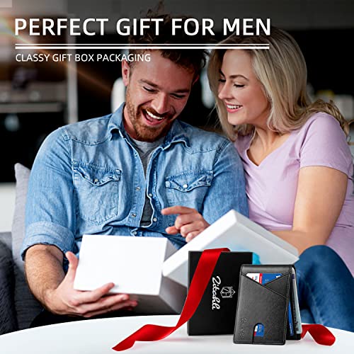 Zitahli Wallet for Men,Mens Wallet,Slim Leather Bifold,RFID Blocking 11 Slots Gift Box