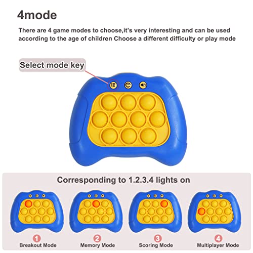 AIPINQI Pop It Game Light Up Fidget Toy, Quick Push Game Console, Whack a Mole Game, Decompression Breakthrough Puzzle Pop Game Machine, Multiple Game Modes Toy for 3+ Years