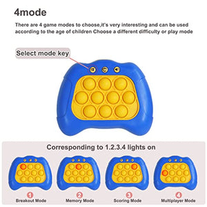 AIPINQI Pop It Game Light Up Fidget Toy, Quick Push Game Console, Whack a Mole Game, Decompression Breakthrough Puzzle Pop Game Machine, Multiple Game Modes Toy for 3+ Years