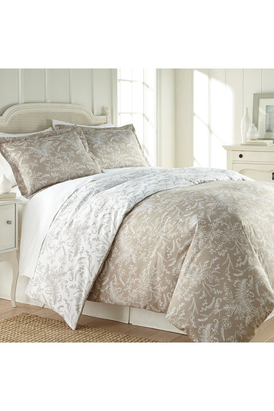 SOUTHSHORE FINE LINENS Winter Brush Duvet Set, Alternate, color, SAND
