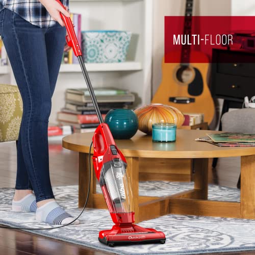 Dirt Devil Vibe 3-in-1 Vacuum Cleaner, Lightweight Corded Bagless Stick Vac with Handheld, SD20020, Red