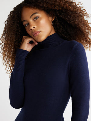Free Assembly Women’s Turtleneck Sweater Midi Dress with Long Sleeves, Sizes XS-XXXL - image 10 of 10
