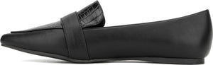 NEW YORK AND COMPANY Verity Houndstooth Loafer, Alternate, color, BLACK
