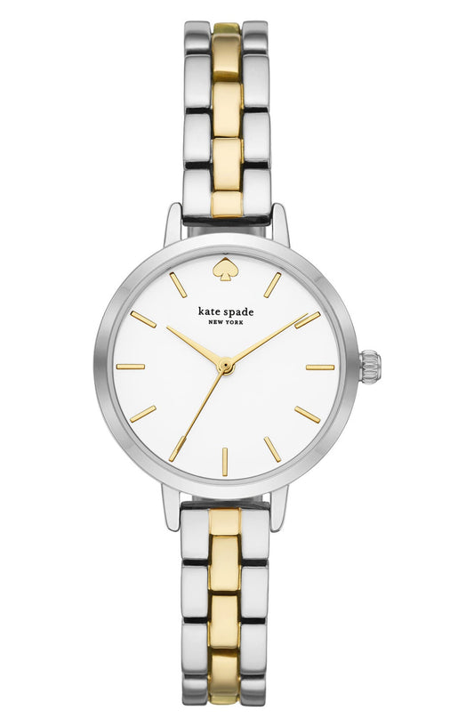 KATE SPADE NEW YORK women's 3-hand two-tone bracelet watch, 30mm, Main, color, NO COLOR