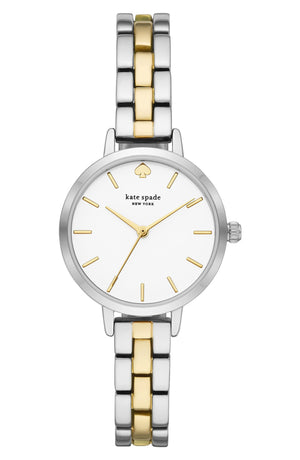 KATE SPADE NEW YORK women's 3-hand two-tone bracelet watch, 30mm, Main, color, NO COLOR