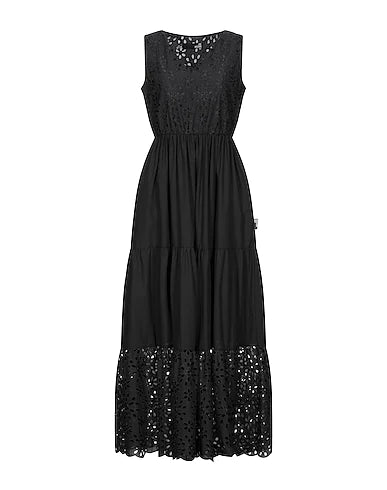 LOVE MOSCHINO Long dress Black 60% Cotton, 40% Polyester