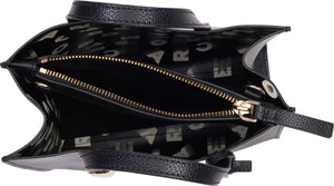 MARC JACOBS Mini Grind Coated Leather Tote, Alternate, color, BLACK