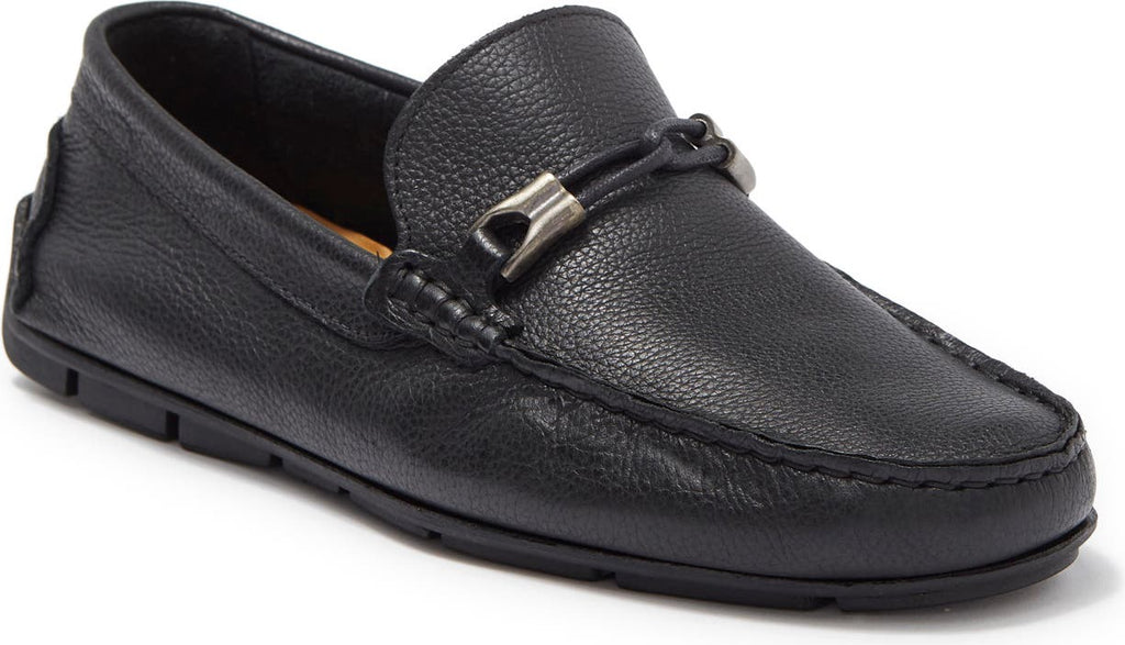 GIORGIO BRUTINI Leighton Leather Bit Loafer, Main, color, BLACK