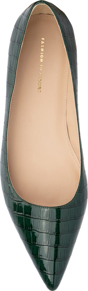 FASHION TO FIGURE Bailey Flat, Alternate, color, GREEN