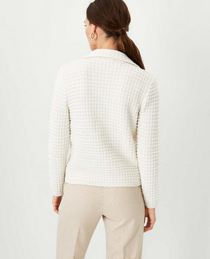 Image 2 of 4 - Textured Sweater Jacket