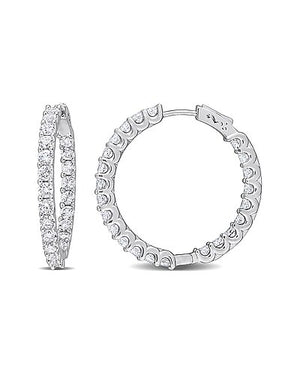 Rina Limor Silver 6.90 ct. tw. Sapphire Hoops
