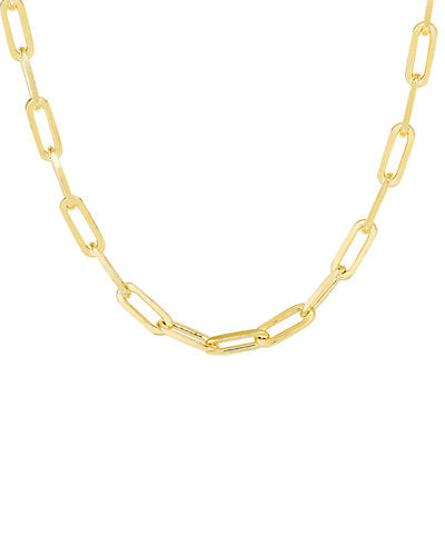 Sphera Milano Gold Over Silver Paperclip Chain Necklace