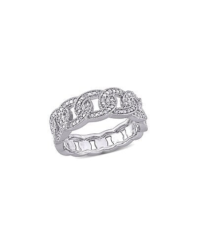 Rina Limor Silver 0.11 ct. tw. Diamond Link Ring