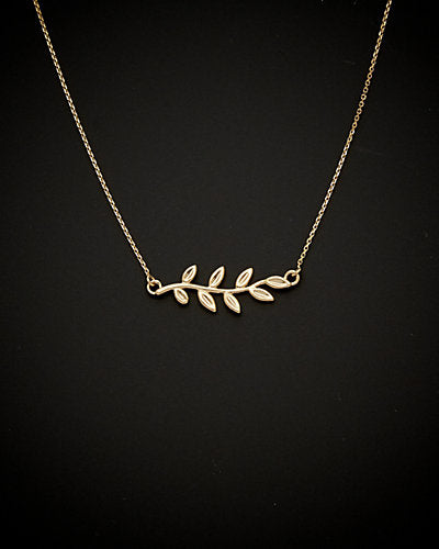 14K Italian Gold Leaf Necklace