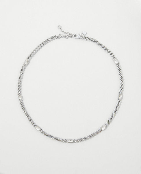 Image 1 of 2 - Crystal Studded Layering Necklace