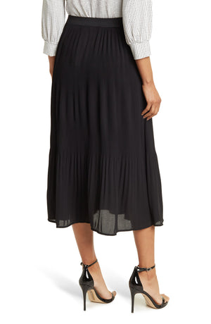 ADRIANNA PAPELL Release Pleat Midi Skirt, Main, color, BLACK