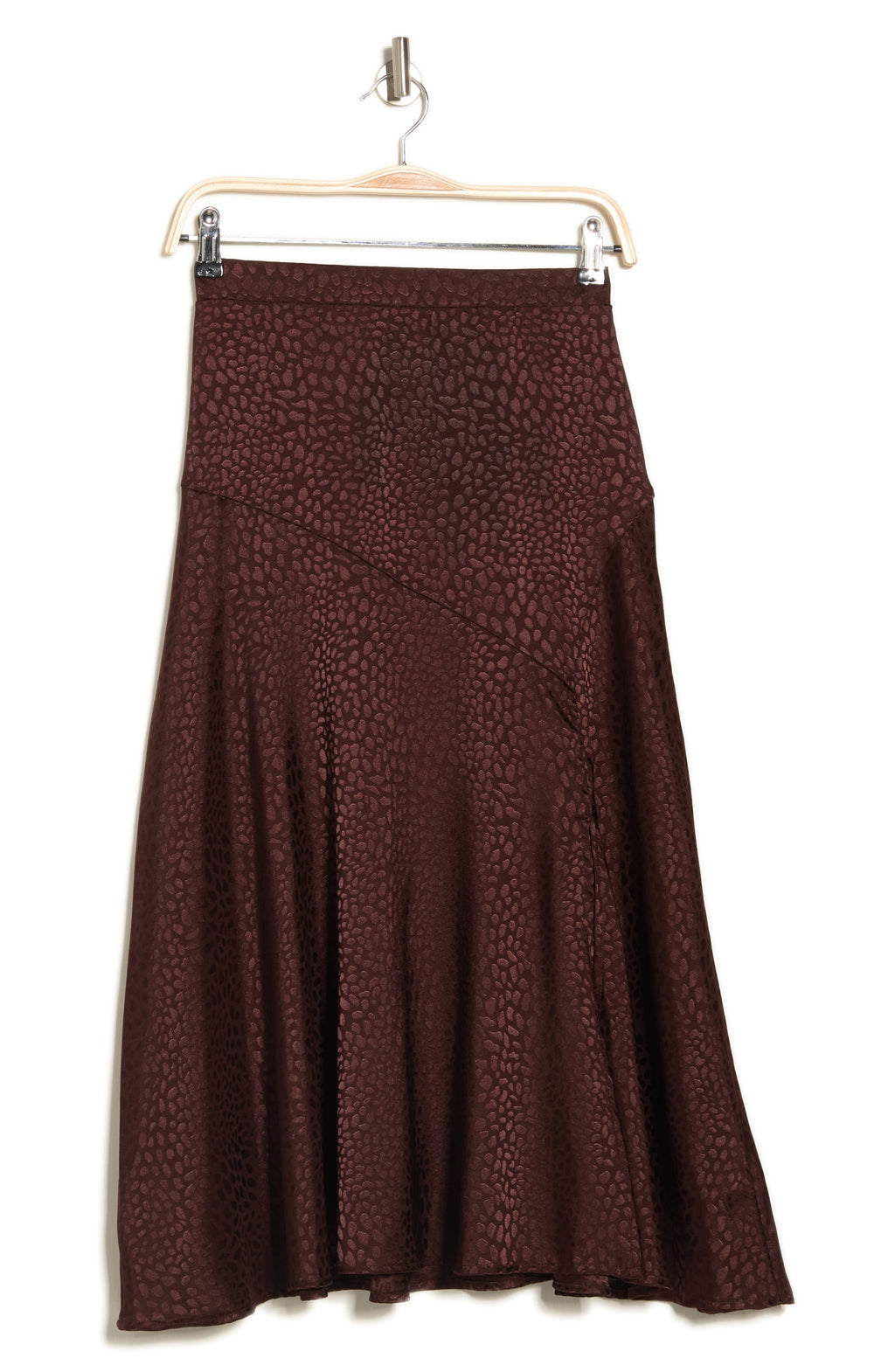 CHENAULT Yoked Slit Long Skirt, Alternate, color, BROWN