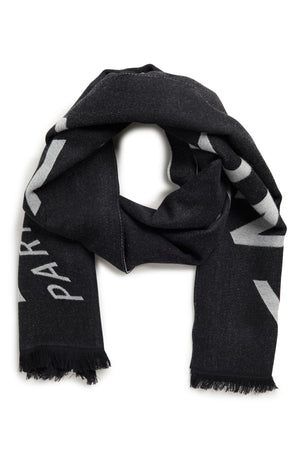 Givenchy Chevron Logo Wool Scarf, Main, color, BLACK WHITE