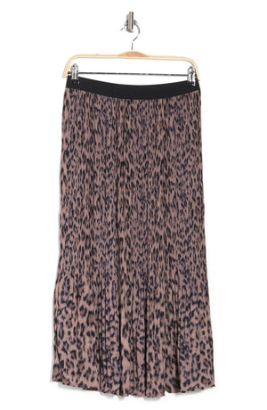 ADRIANNA PAPELL Woven Print Release Print Midi Skirt, Alternate, color, REALISTIC CHEETAH