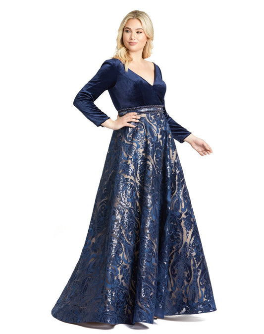Velvet A-Line Gown