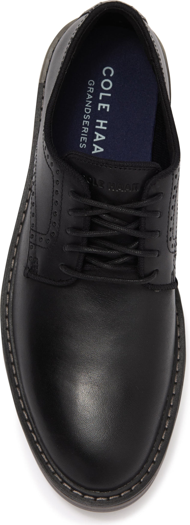 Cole Haan Goto Leather Plain Toe Derby, Alternate, color, BLACK/GRAY MIDSOLE