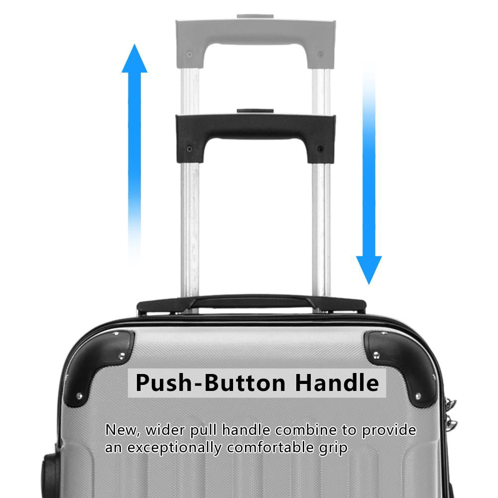 image 9 of Zimtown 3 Piece Nested Spinner Suitcase Luggage Set With TSA Lock Gray