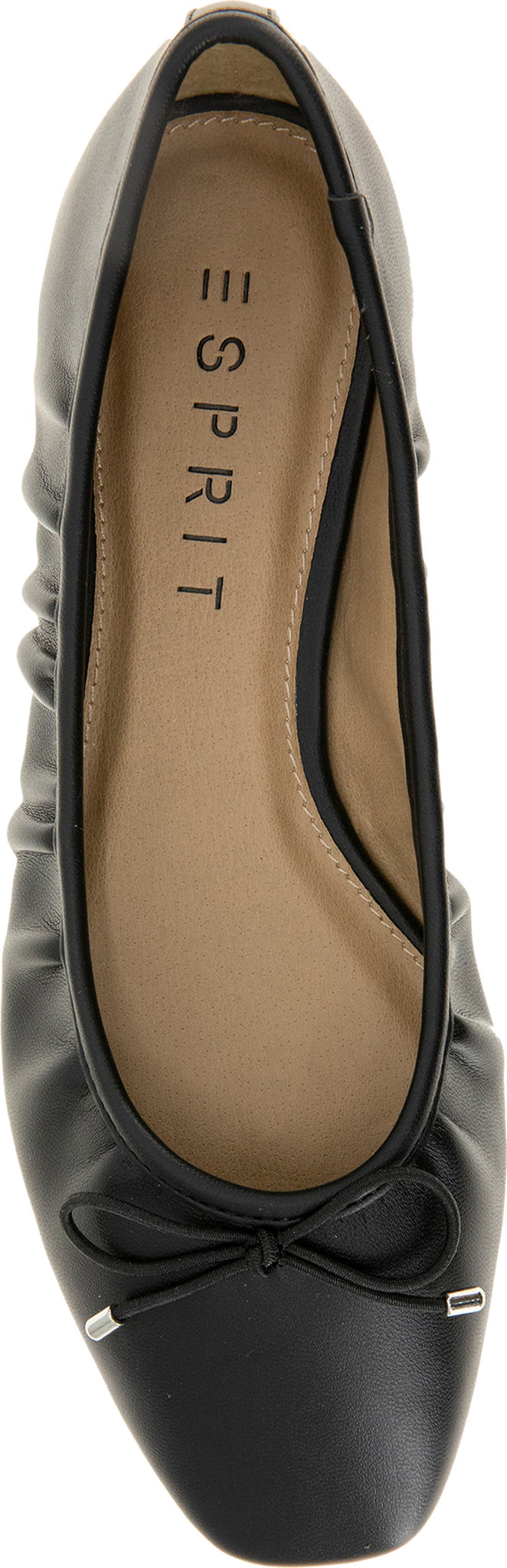 ESPRIT Narissa Faux Leather Flat, Alternate, color, BLACK PU