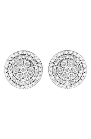 EFFY Sterling Silver Diamond Earrings - 0.09 ctw, Main, color, WHITE