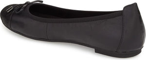 Vionic 'Minna' Leather Flat, Alternate, color, BLACK LEATHER