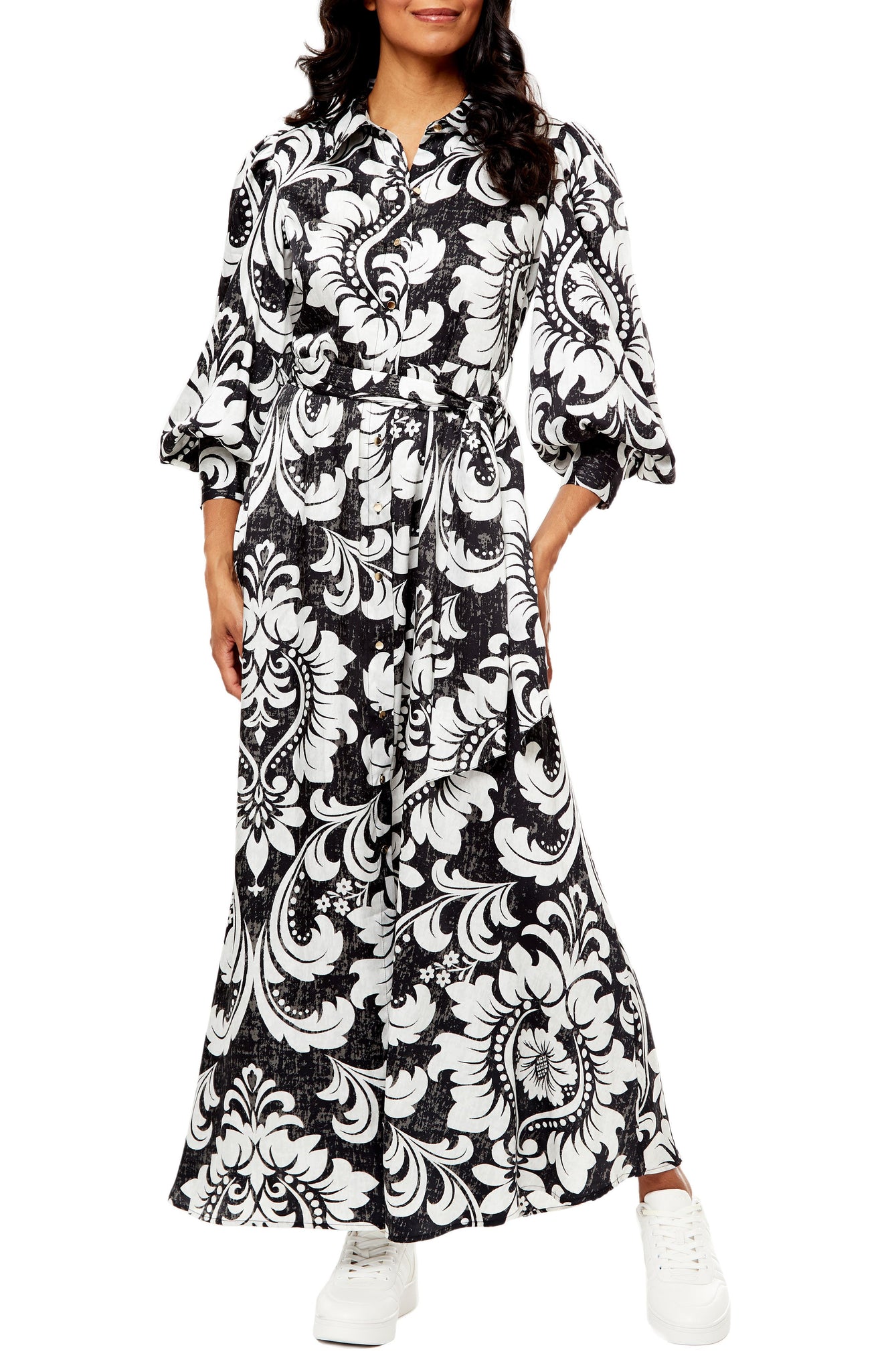 LOVE BY DESIGN Rebel Twill Maxi Dress, Alternate, color, HAITI FLORAL