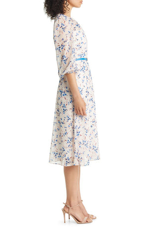 HARPER ROSE Floral Print Belted Midi Dress