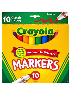 Crayola® Broad Line Markers, Assorted Classic Colors, Box Of 10
				
		        		












	
			
				
				 
					Item # 
					
						
							
							
								764180