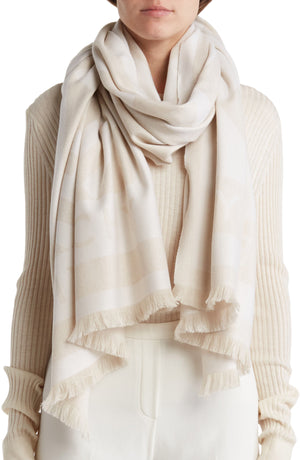 Givenchy G Monogram Woven Scarf, Main, color, IVORY