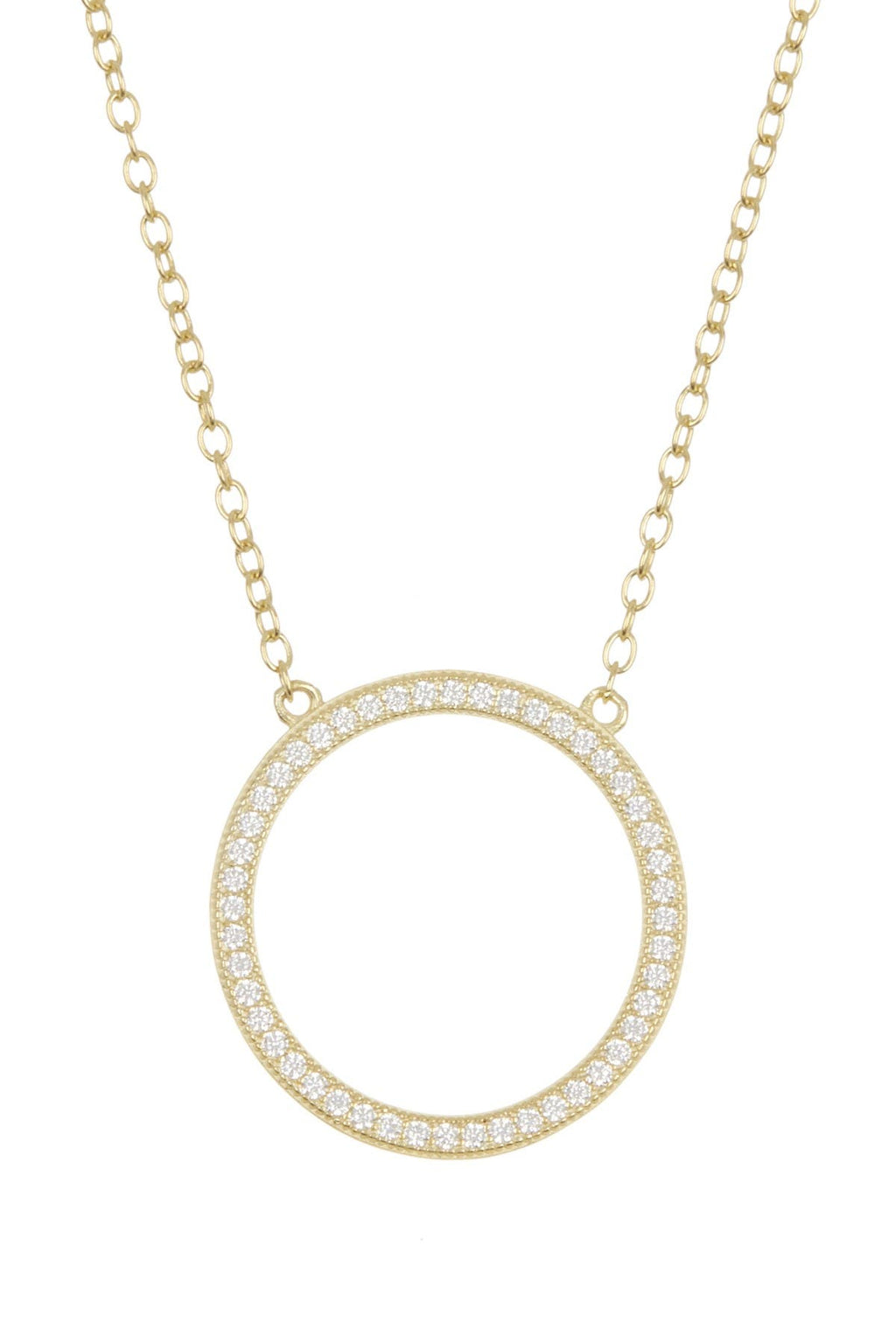 Adornia Swarovski Crystal Circle Pendant Necklace, Main, color, YELLOW