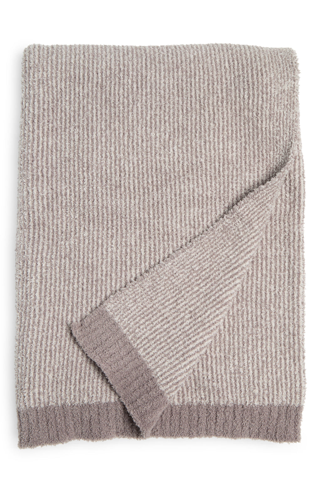 Barefoot Dreams<sup>®</sup> CozyChic<sup>™</sup> Microstripe Blanket, Main, color, BEACH ROCK-ALMOND