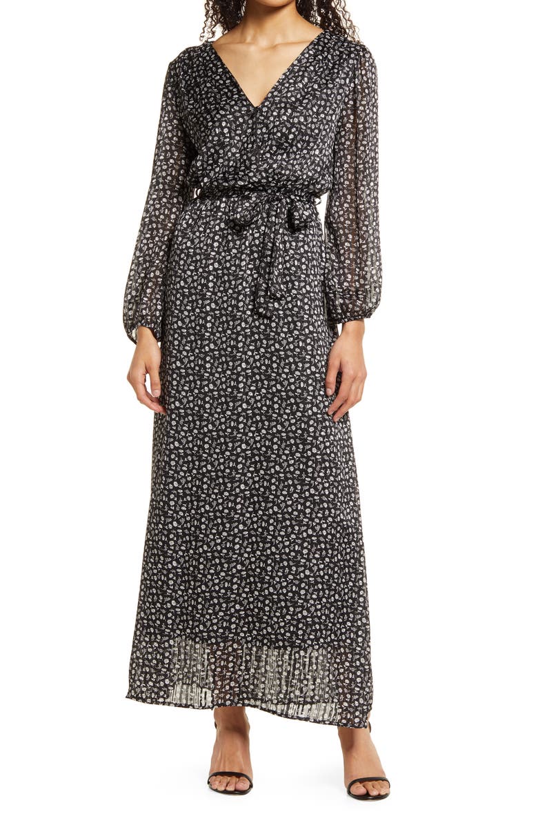 FRAICHE BY J Nare Floral Long Sleeve Maxi Dress