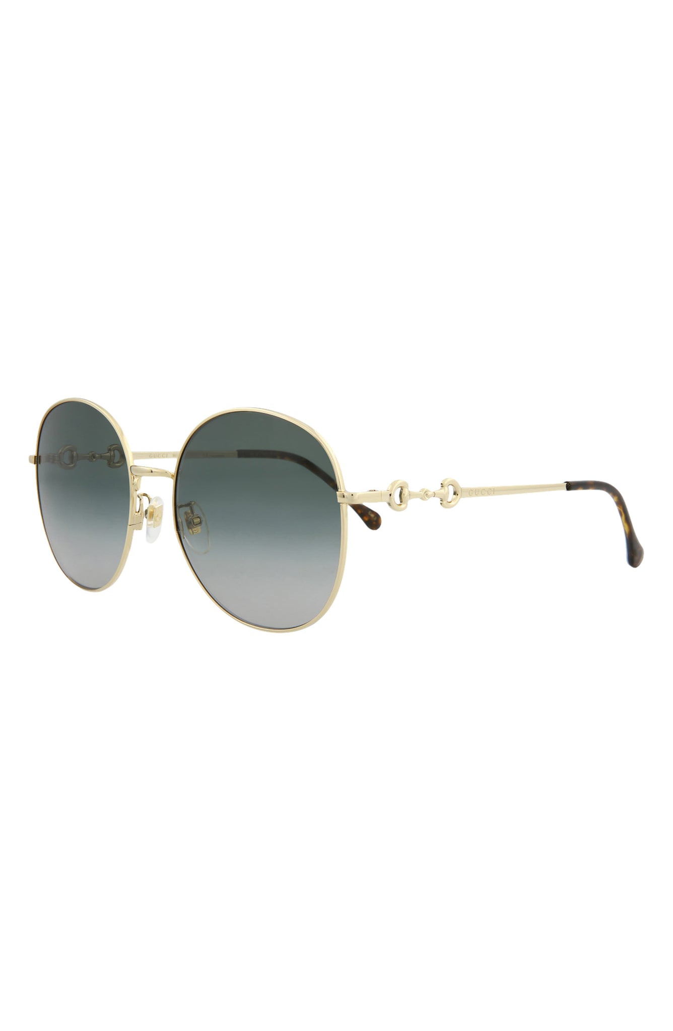 Gucci 59mm Round Sunglasses, Alternate, color, GOLD GOLD GREY