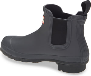 HUNTER Original Waterproof Chelsea Rain Boot, Main, color, BLACK/ BLACK ICE