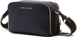 MARC JACOBS Leather Crossbody Bag, Alternate, color, BLACK