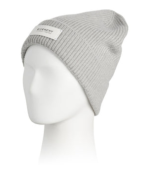 Made In Italy Wool And Cashmere Designer Patch Beanie