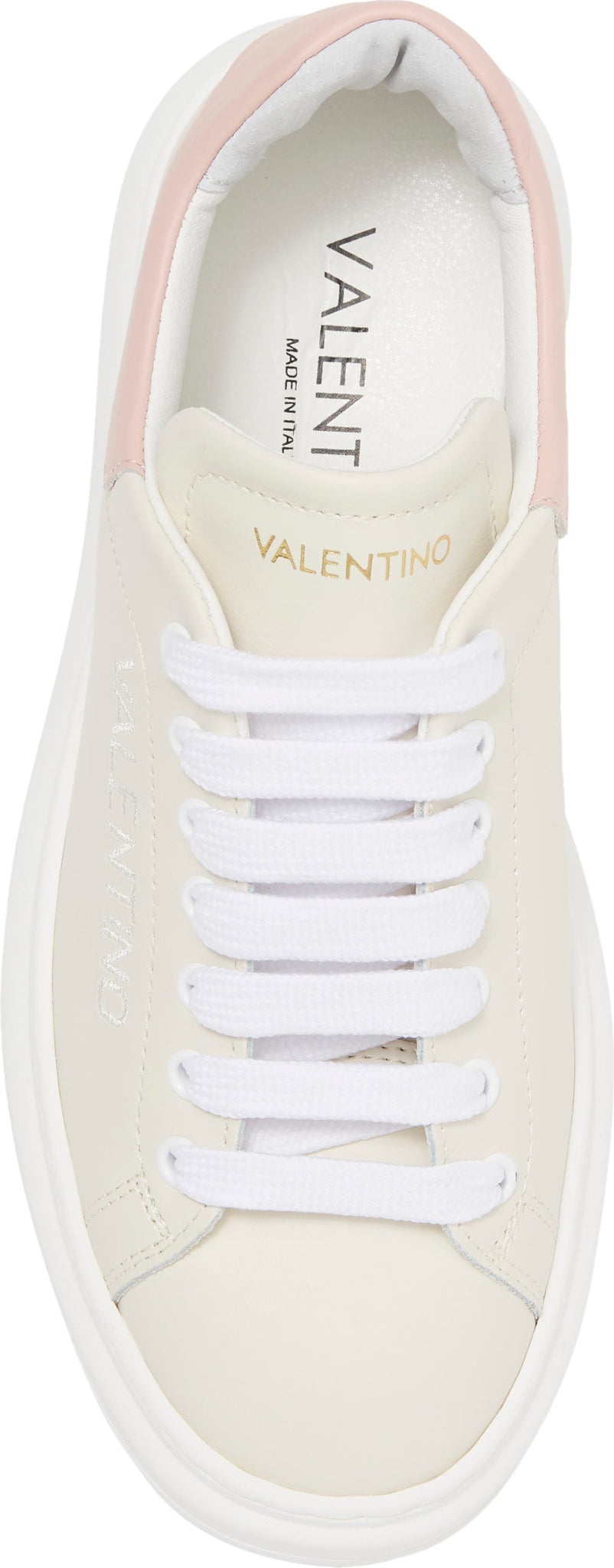 VALENTINO BY MARIO VALENTINO Fresia Leather Fashion Sneaker, Alternate, color, WHITE/ BLUSH