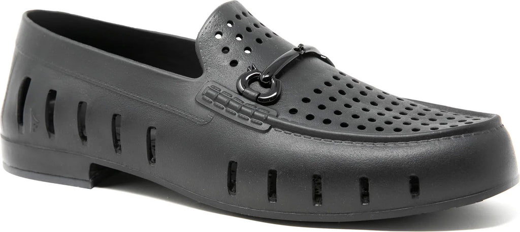 FLOAFERS Chairman Horsebit Waterproof Perforated Loafer, Main, color, BLACK / ASPHALT