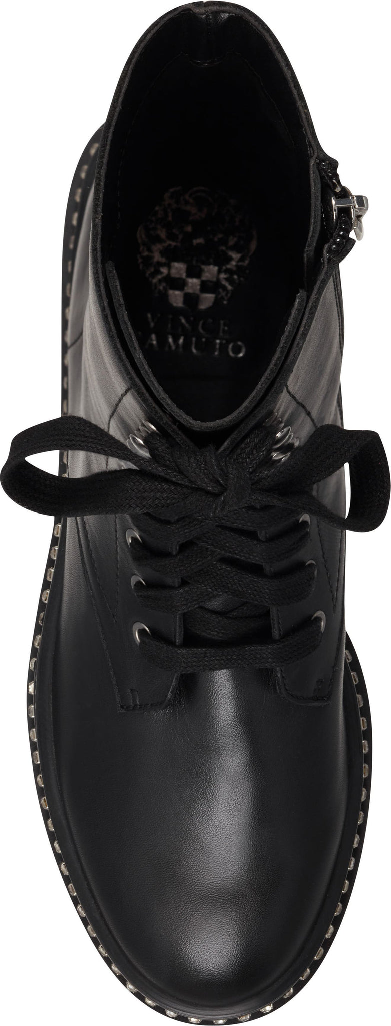 VINCE CAMUTO Branda Combat Boot, Alternate, color, BLACK LEATHER