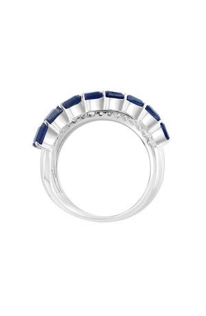 EFFY Sterling Silver Stone & White Sapphire Ring, Alternate, color, BLUE SAPPHIRE