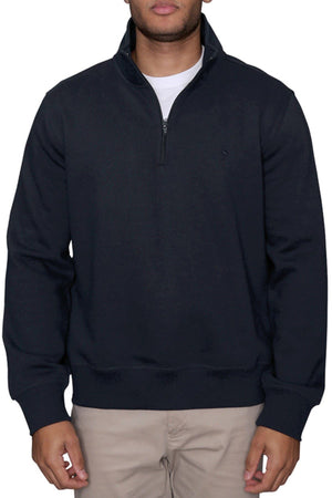 TAILORBYRD Fleece Q-Zip Pullover, Main, color, BLACK