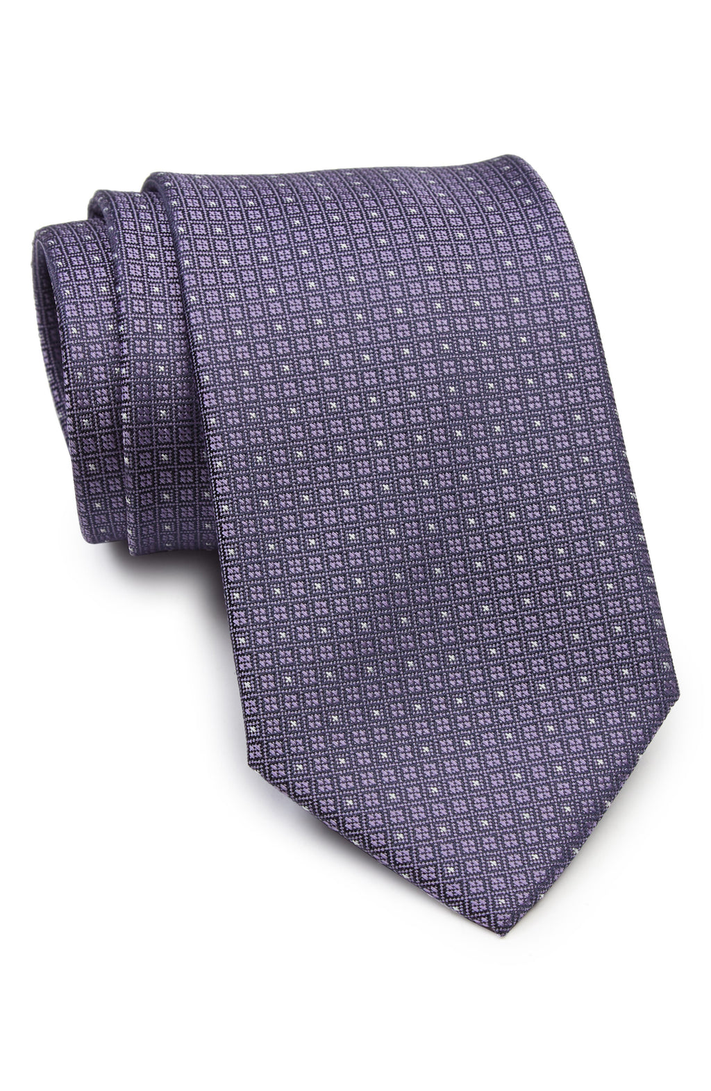 CALVIN KLEIN Pindot Micro Neat Tie, Main, color, WISTERIA