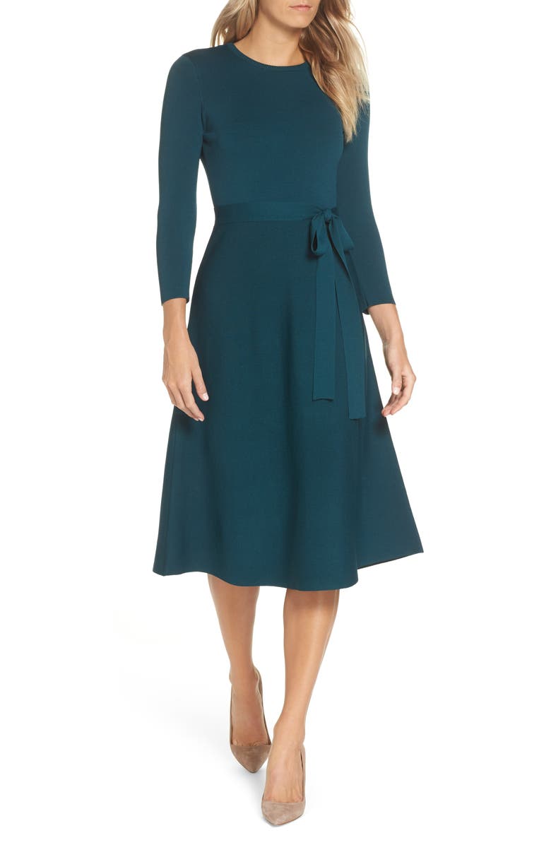 ELIZA J Fit & Flare Sweater Dress